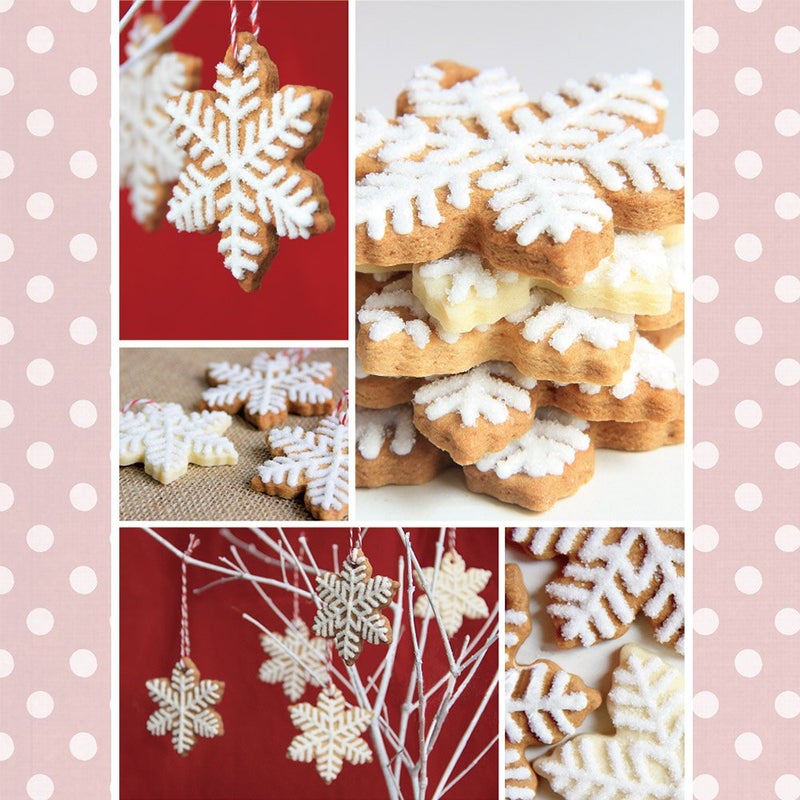 YXChome Snowflake Set - 9 Piece Stainless Steel Snowflake Cookie Cutters & 3D Christmas Tree for Christmas Holiday Winter Baking - Image 4
